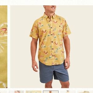 Men's Yellow Casual Button Down Shirt